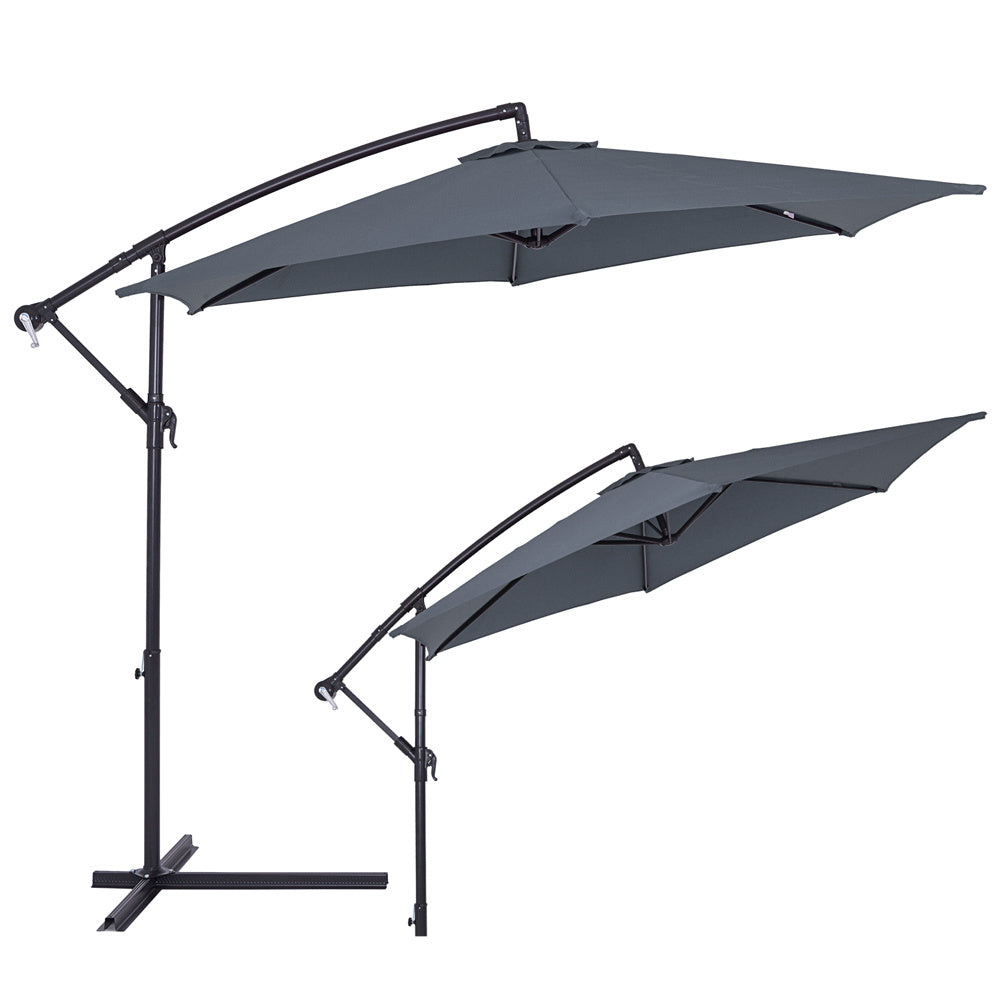 Kingsleeve Parasol - Ø330cm UV-Bescherming 50+ Slinger - Antraciet