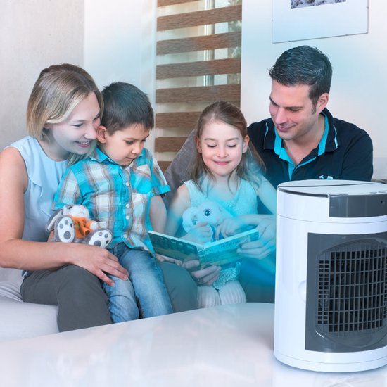 Livington SmartChill wit - draagbare luchtkoeler - waterkoeling - luchtkoeler - 3 snelheden - voor 12 uur koeleffect