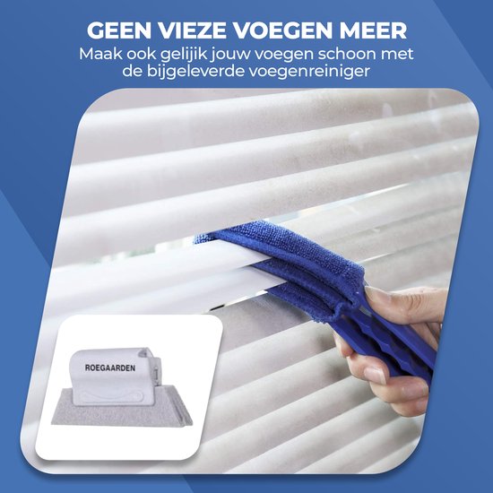 Jaloezie reiniger - Lamellen reiniger - Plumeau - Blauw - inclusief voegenreiniger