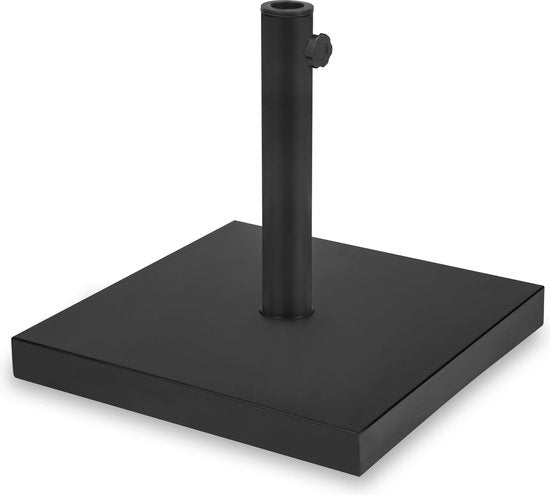 VONROC parasolvoet Rosolina – Metalen parasolvoet met betonnen vulling – 45x45cm - 26 kg - Voor stokparasols