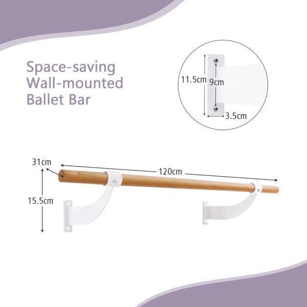 Coast Houten Ballet Balk 120 cm - voor Yoga en Stretching