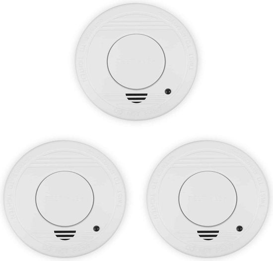 Smartwares FSM-12503 - Rookmelders 3st 85 dB - 10 Jaar batterij en sensor - Q label - Brandmelder