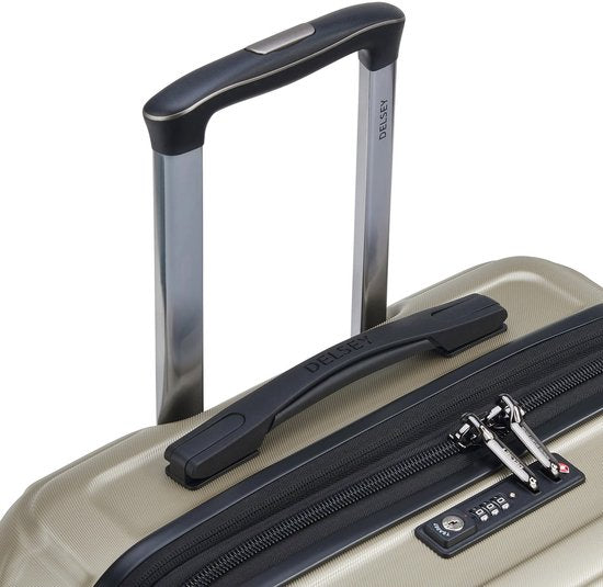 DELSEY PARIS Shadow 5.0 4DR Uitbreidbare Trolley – 75 cm – 106L – Hardcase – TSA-slot – Ivory/Crème
