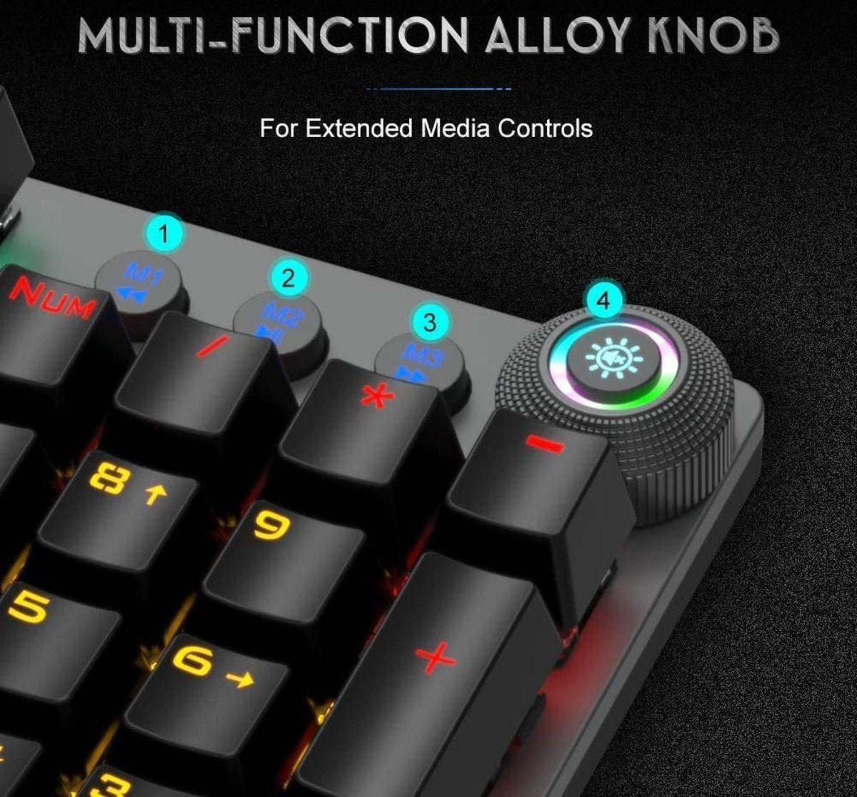 AULA F2058 RGB mechanisch gaming toetsenbord - QWERTY - blue switch