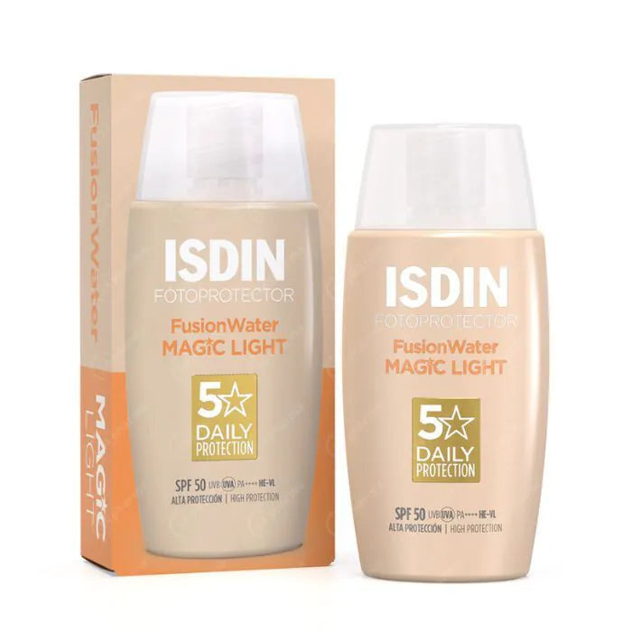 ISDIN Fotoprotector Fusion Water Light SPF50 50 ml – Getinte Zonnecrème voor het Gezicht