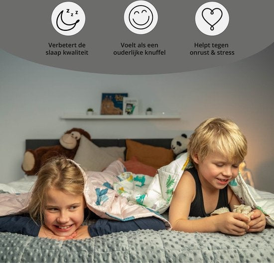 EL-Life Verzwaringsdeken Kind 2,4kg - 90 x 120cm - Zwaartedeken - Weighted Blanket - Verzwaarde Deken - OEKO-TEX Katoen & Minky Fleece