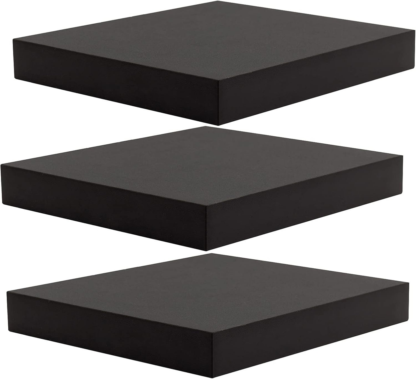 WOLTU Zwevende Wandplanken Set van 3 - Wit - 30x23x3,8cm