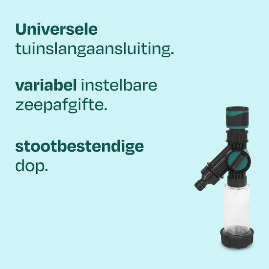 VONROC PRO 3K Full Carbon Telescopische Wasborstel – 6,5 m - Incl. 5-vlaks borstelkop, 9m waterslang en zeepdispenser