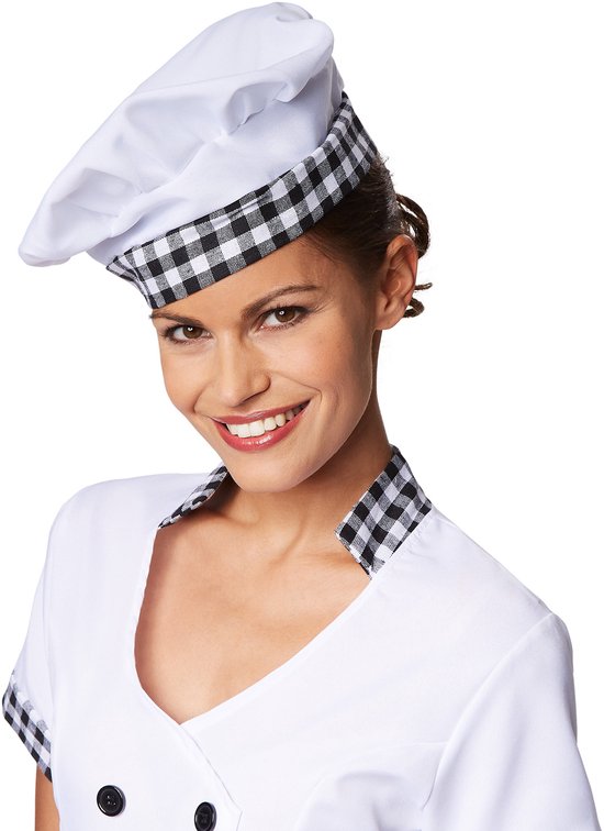 Dressforfun Vrouwenkostuum chef-kokkin XL - verkleedkleding kostuum halloween verkleden feestkleding carnavalskleding carnaval feestkledij partykleding - 301511