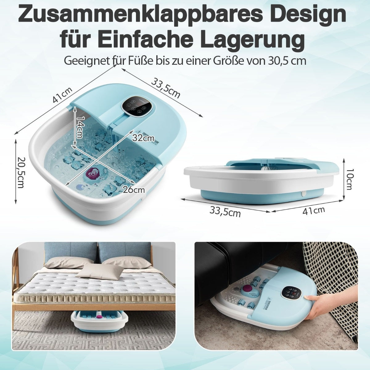 Coast Massage Voetenbad - 48°C - 500W - 34 x 41 x 21 cm