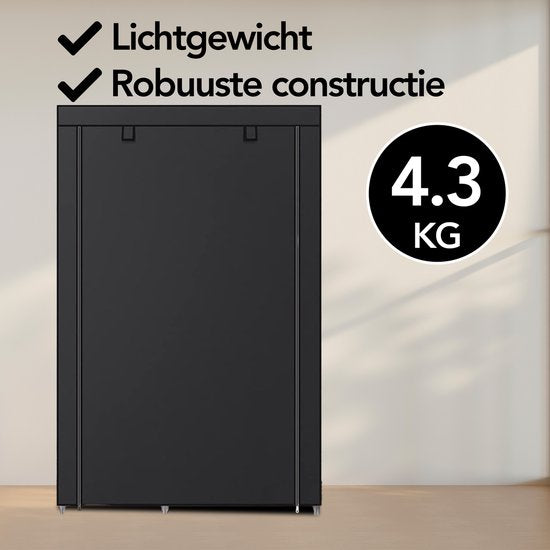 Brixy Schoenenrek XXL - 9-Laags Schoenenkast - Tot 54 Paar Schoenen - 160x100x28cm - Zwart