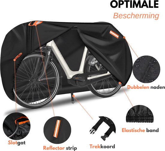 Vertrex Universele Fietshoes - Ultra Sterk & Waterdicht Oxford - Geschikt voor 1 tot 2 Fietsen - Inclusief Opbergtas