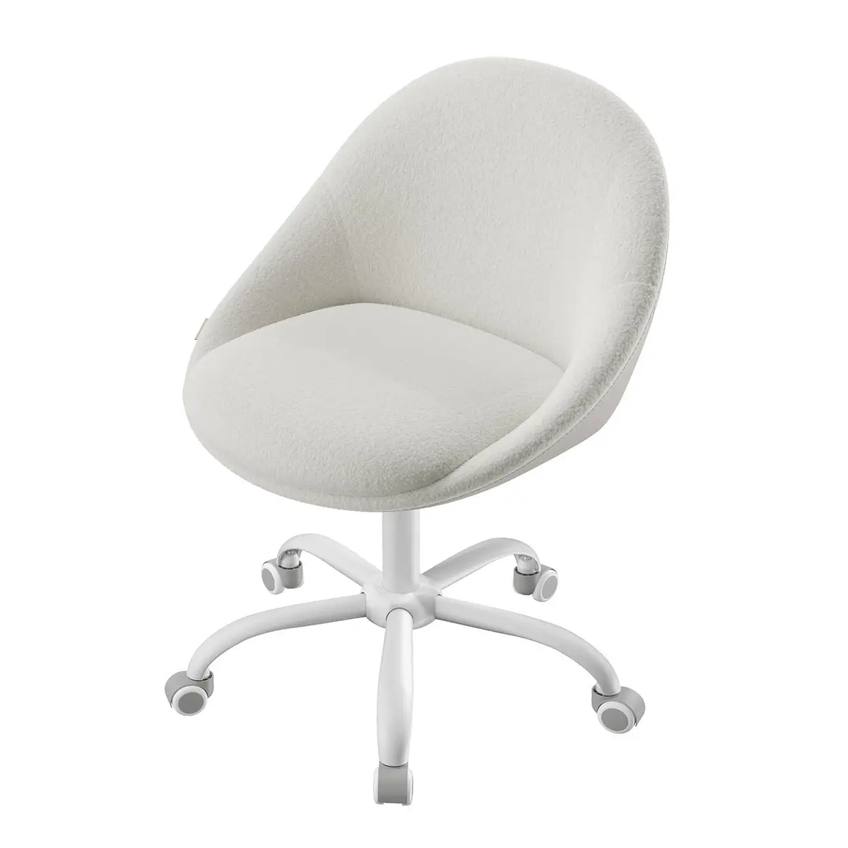 JOYFURNOS Sherpa Bureaustoel - In Hoogte Verstelbaar - Beige/Wit