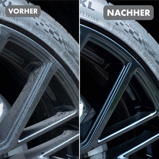 Icargo Microvezel Velgborstel Extra Dun 40 cm - Flexibele Velgenborstel voor Diepe Velgbedden en Smalle Spaken - Zwart