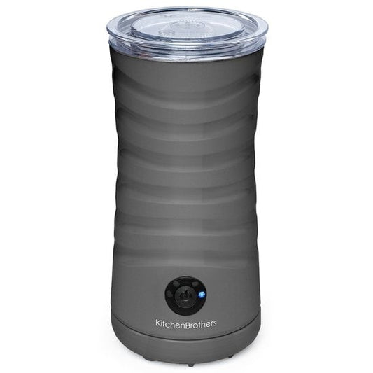 KitchenBrothers Elektrische Melkopschuimer - 4-in-1 - 240 ML - Handige Melkschuimer - Antraciet