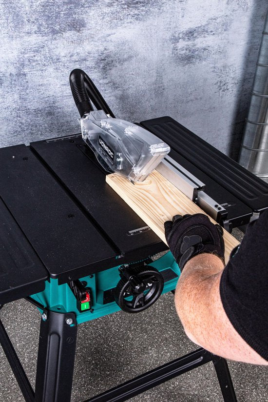 VONROC Zaagtafel – 1500W – Ø210MM – 40T zaagblad – Incl. onderstel