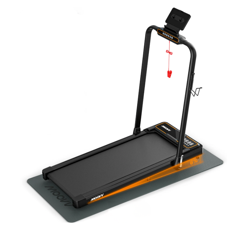 Moovv SmartStep Pro v3 Incline - Loopband Inklapbaar - Walking Pad met 10% Hellingfunctie – Opvouwbare Wandelband - Treadmill 1-12 km/u – Incl. Accessoires