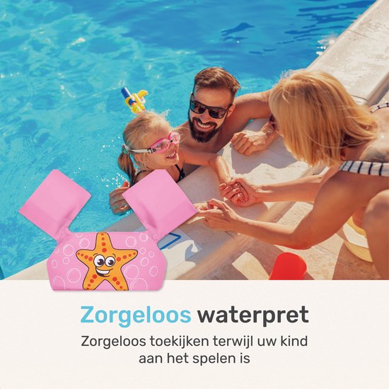 Qwali Puddle Jumper Ster – Comfortabel Zwemvest voor Kinderen van 2-6 Jaar - Roze
