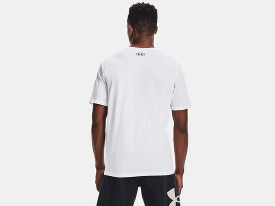 Under Armour UA M SPORTSTYLE LC SS-WHT Heren Sportshirt - Wit - Zwart