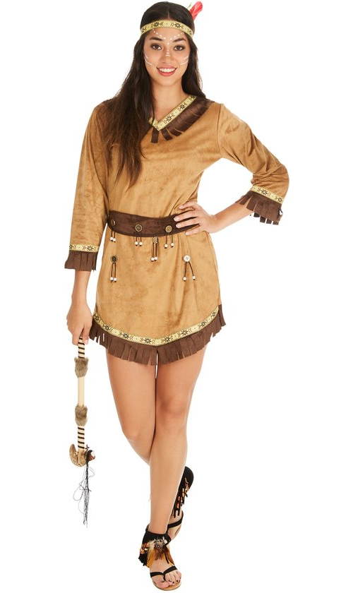 Dressforfun vrouwenkostuum indianenvrouw Apache sexy Ashley XXL - verkleedkleding kostuum halloween verkleden feestkleding carnavalskleding carnaval feestkledij partykleding - 300630