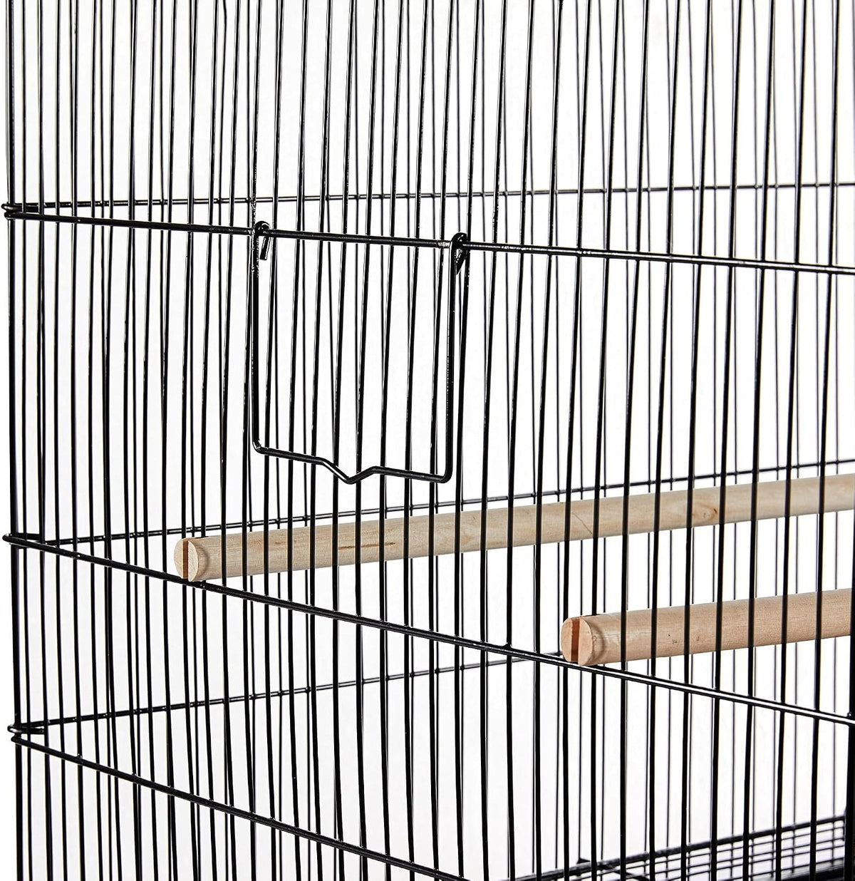 Yaheetech Stapelbare Vogelkooi 76 × 45,5 × 45,5 cm – Zwart – Ruime Vliegkooi voor Parkieten en Kleine Papegaaien