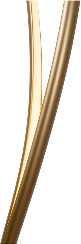Lucide SARDANA - Vloerlamp - Ø 44 cm - LED Dimb. - 1x28W 2700K - Mat Goud / Messing