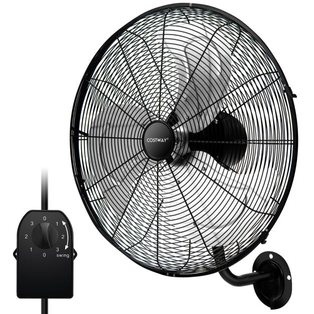 Coast Ventilator - Ø56 cm - Oscillerend - 1300 RPM - 3 Standen - 56 x 42 x 68 cm - Zwart