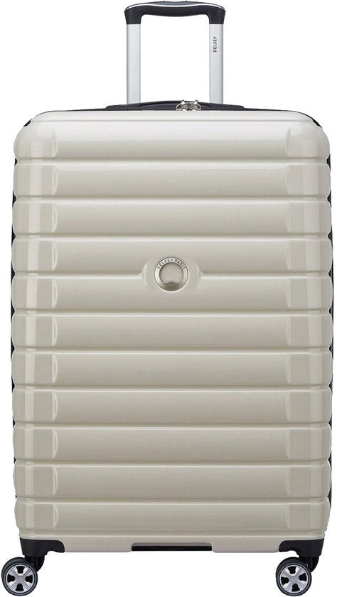 DELSEY PARIS Shadow 5.0 4DR Uitbreidbare Trolley – 75 cm – 106L – Hardcase – TSA-slot – Ivory/Crème