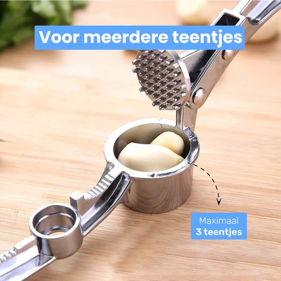 Knoflookpers - Lookpers - Gemberpers - Knoflookrasp - RVS - Zilver - Luft