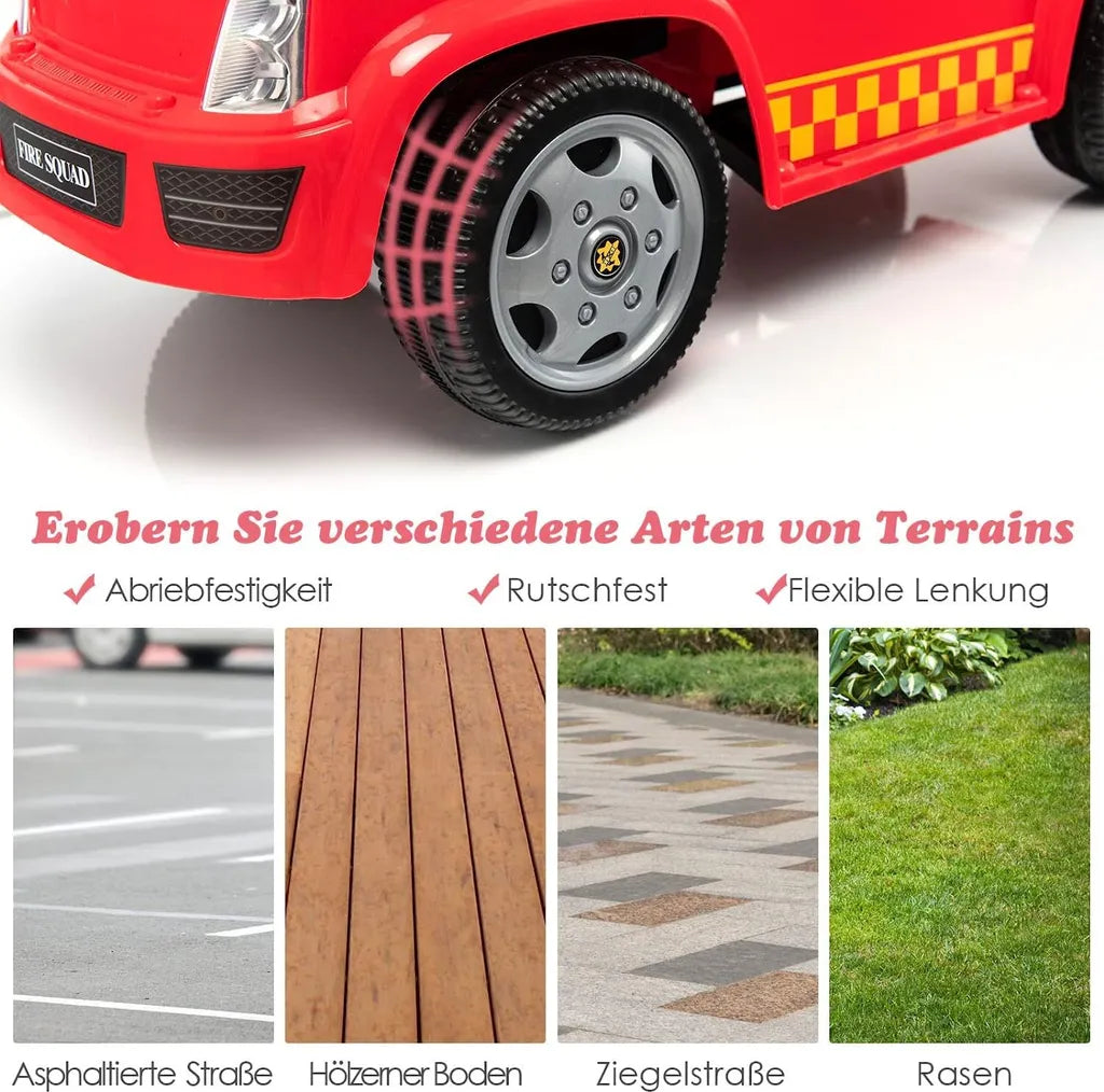 Coast Children's Fire Motor met zeepbelpistool voor kinderen van 18-36 maanden rood
