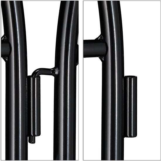 klimplantenrek - metaal - set van 2 - 220 x 50 cm - trellis - zwart