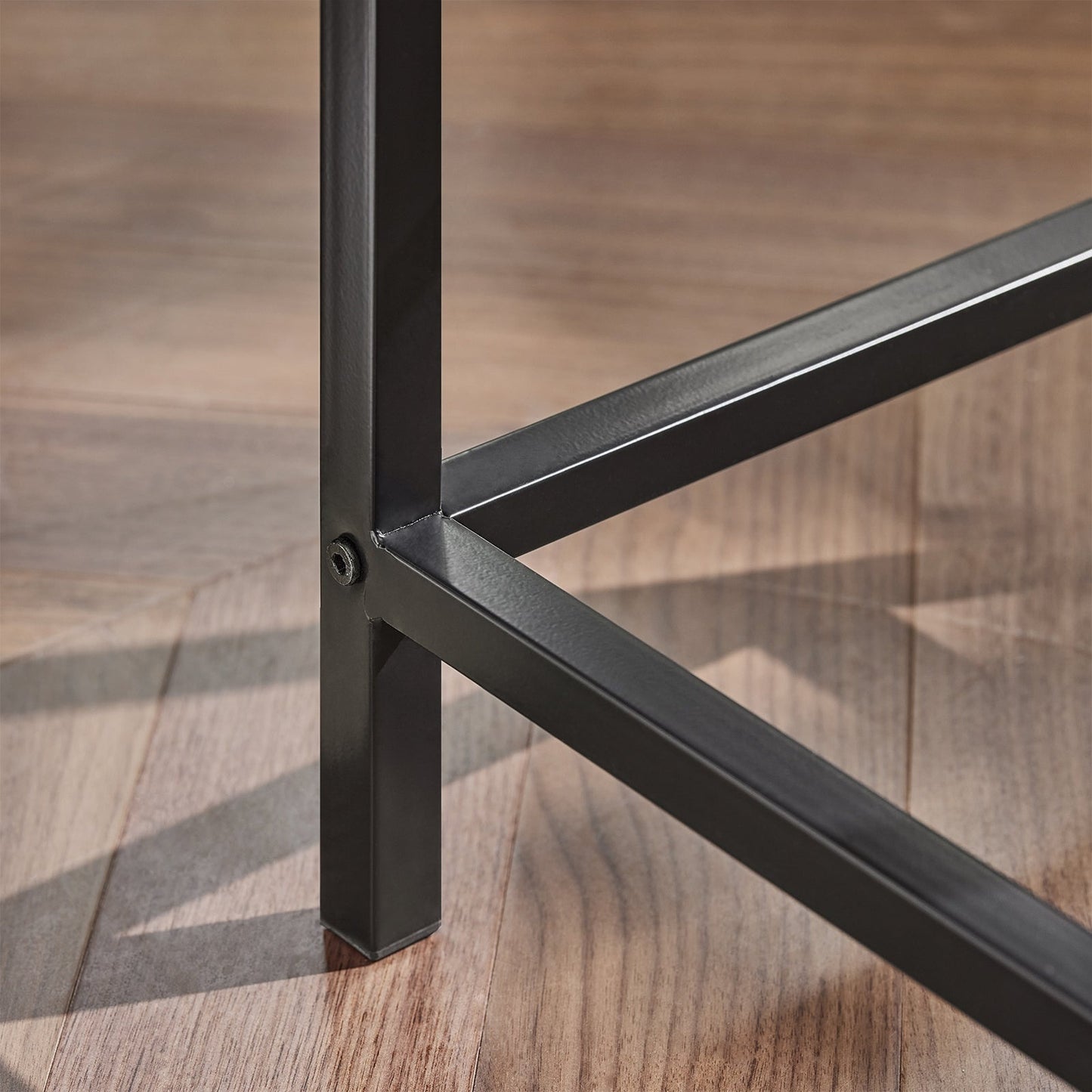 SoBuy Bartafel met 4 Krukken - Modern - max. 120 kg - Zwart / Bruin