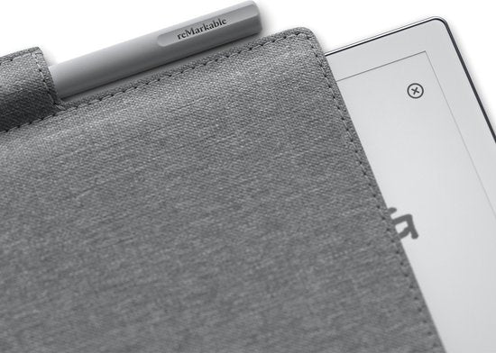 reMarkable – Beschermhoes Voor Paper Tablet – Dun Ontwerp & Met Penhouder – Voorzien Van Zachte Voering – Voor Veilig Meenemen En Opbergen – Grijs Polymeer