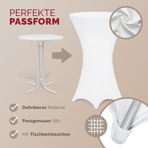 Detex Tafelhoes Cocktailtafel Elastisch - 5 Stuks - Wit