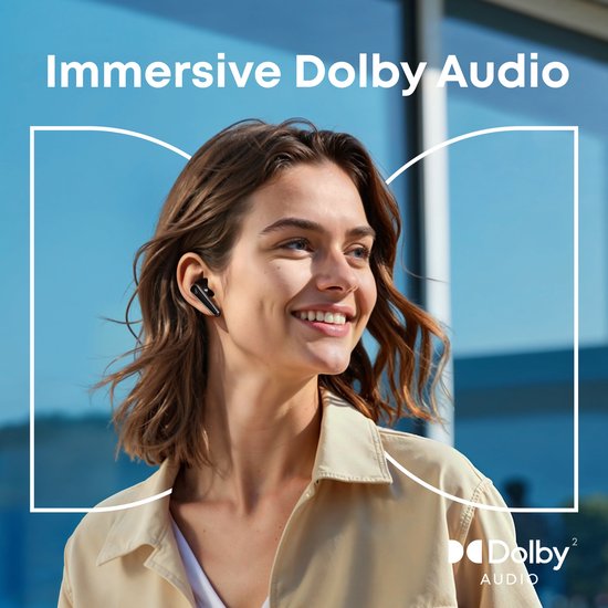 soundcore Liberty 5 by Anker - Draadloze oordoppen met noise-cancelling - 2x sterkere stemonderdrukking - Realtime adaptieve noise canceling - Snelladen - Dolby Audio - Heldere gesprekken met 6 microfoons en AI - Lange batterijduur