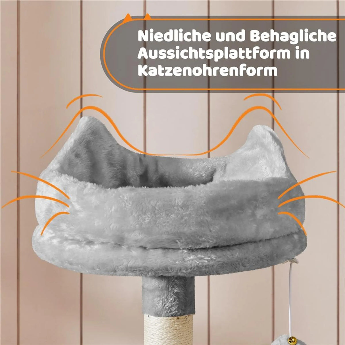 Yaheetech Krabpaal XXL Met 3 Uitkijkplatformen – Voorzien Van 2 Kattenholen En Krabplank En Anti-kantelsysteem – Voor Huishoudens Met Meerdere Katten – Lichtgrijs Pluche En Sisal – 55,5 x 55,5 x 175 cm