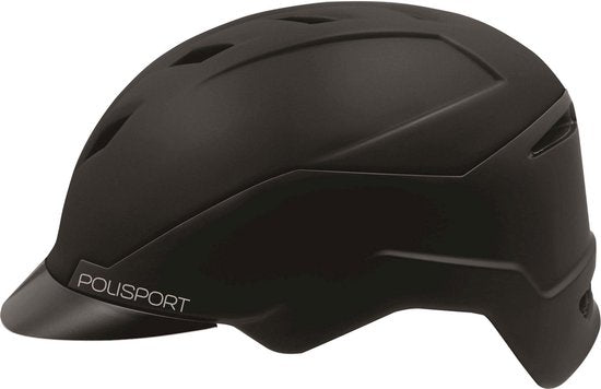 Polisport E-city Speed Pedelec Fietshelm - L ( 59 t/m 61 cm ) Geschikt voor Snorfiets - Zwart