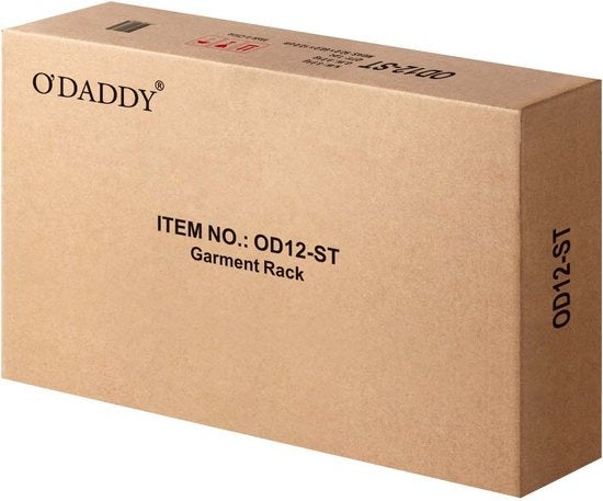O'DADDY® Kledingrek - Garderoberek - Dubbele stang - Uitschuifbaar en Verstelbaar - Stabiel Ontwerp - 110 kg Draagcapaciteit - Metaal - Zilver