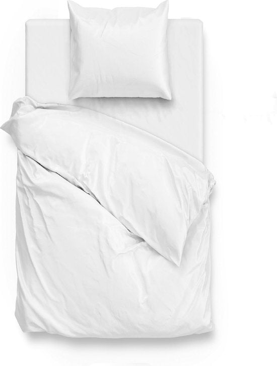 ZoHome Satinado Dekbedovertrek - Tweepersoons - 200x200/220 cm - Wit
