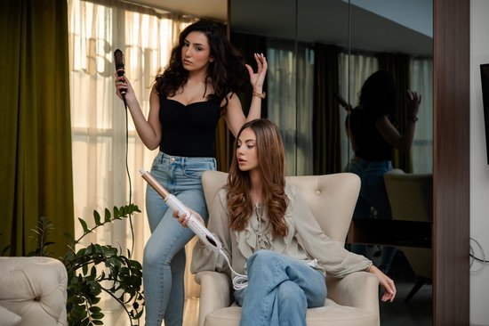 Sansbeauté® 7-in-1 Airstyler - Multistyler - Fohnborstel Kort Haar - Haarstyler - Haardroger - Föhnborstel - Warmteborstel - Krulborstel - Krultang - Stijlborstel - Coldshot - Roterende Kabel