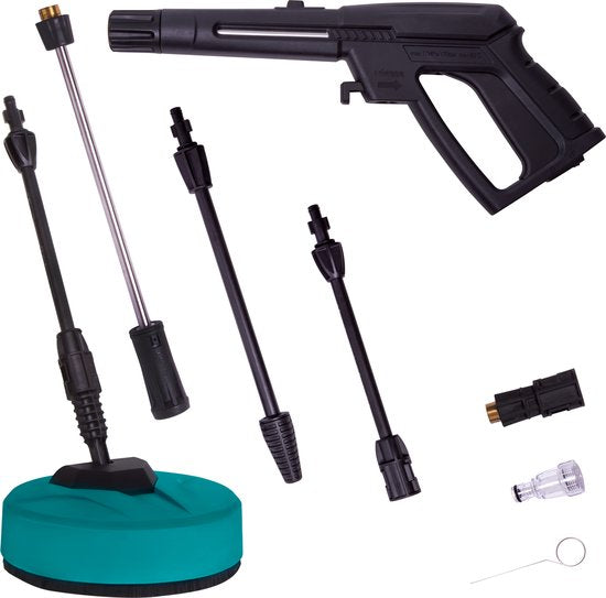 VONROC Hogedrukreiniger PRO V25-2 – Incl. Accessoires & Reinigingstank – 195 bar, 468 l/h – 2500 W – Zwart
