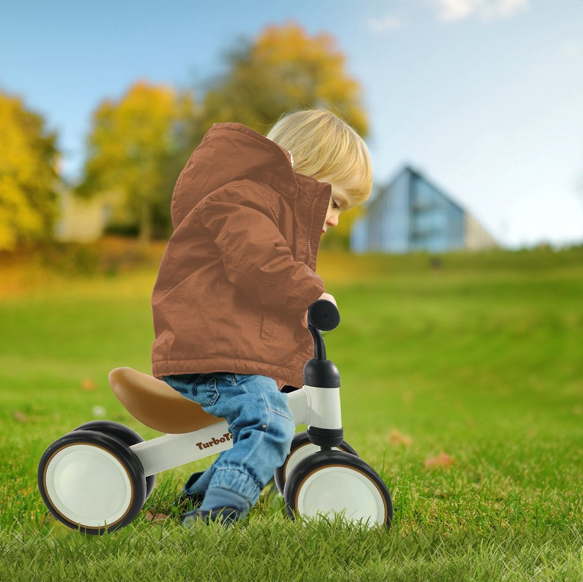 LifeGoods - TurboToddler Loopfiets - Vanaf 1 jaar - Kinderstep - Crème