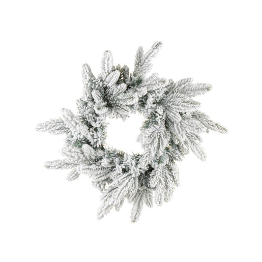 Bizzotto Harvard boho sneeuwkrans D60 cm – natuurtinten met sneeuweffect