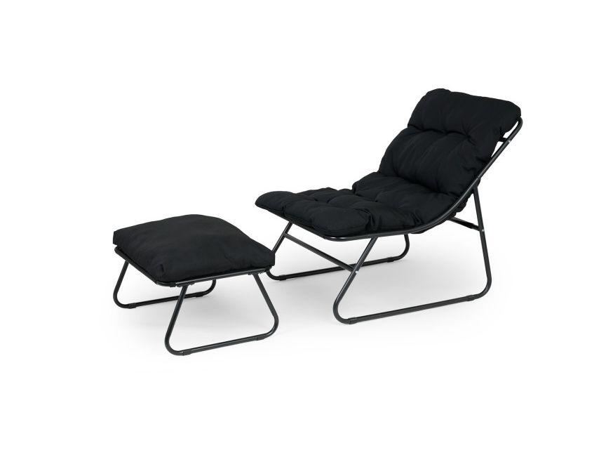 Lifa Garden Loungestoel met Voetenbank - Comfortabel Design - Outdoor Zithoek