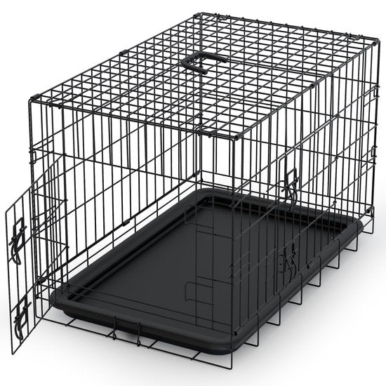 Avalo Hondenbench XXL - Bench Voor Honden - Opvouwbare Kooi - 2 Deuren - 122x74x80 cm - Bench Hond