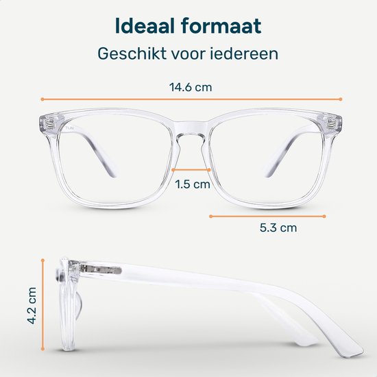 Alyze Blauw Licht Bril - Computer beeldscherm - Zonder sterkte met filter - Blue light glasses