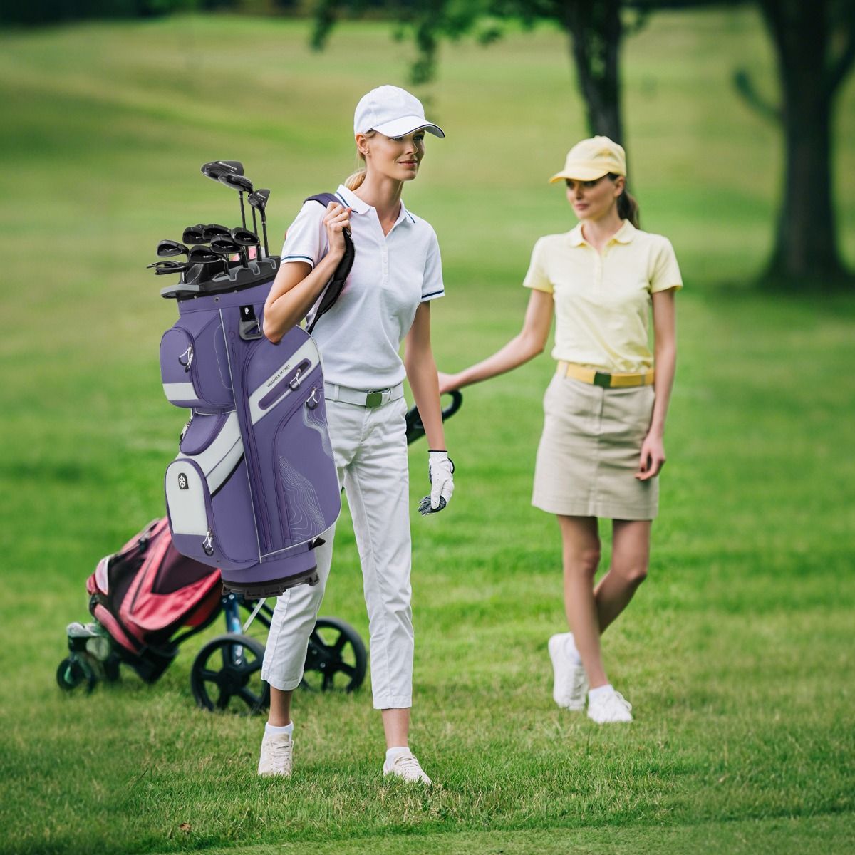 Coast Golfwagentas - 14-vaks indeling - 11 opbergvakken - Paars