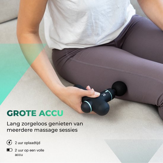 Massagerr® Mini Massage Gun PRO - Relax en Ontspanning Massage Apparaat – Massagegun Zwart – Massageapparaten – Ontspannen - Professioneel Massageapparaat - Massage Pistool
