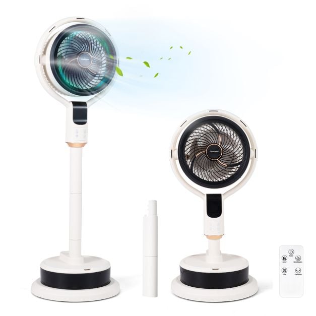 Coast Vernevelingsventilator met Afstandsbediening – 65-98 cm – 1,7 L – Wit