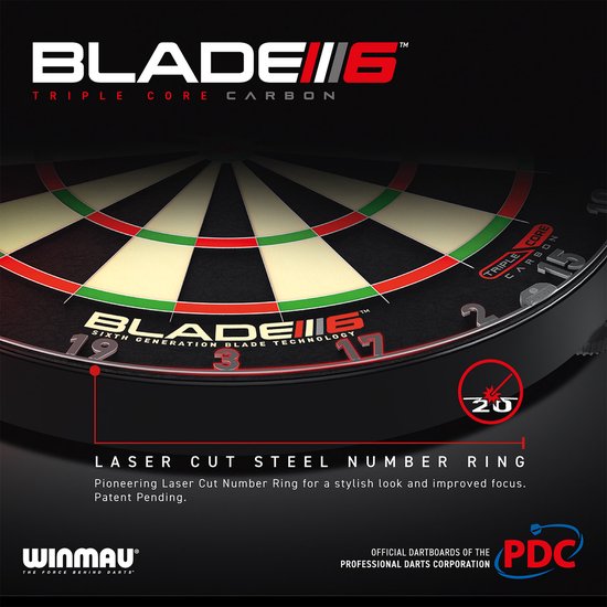 WINMAU - Blade 6 Triple Core Dartbord
